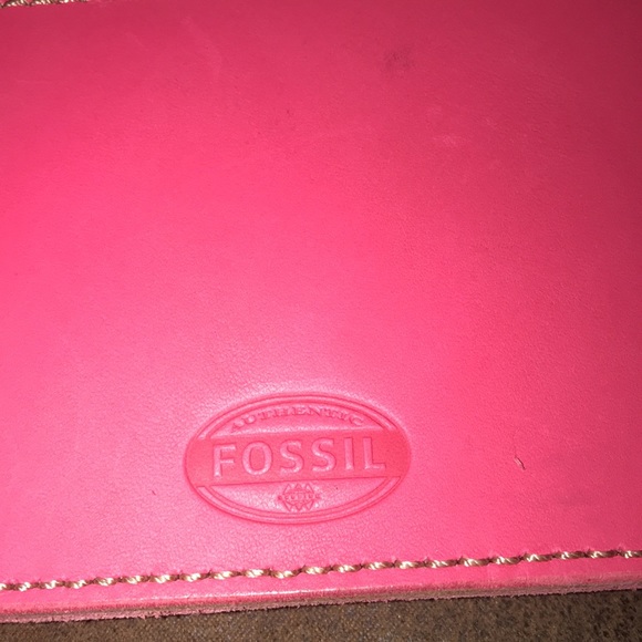 Vintage Fossil Genuine Leather Wristlet in Pink - Picture 7 of 11